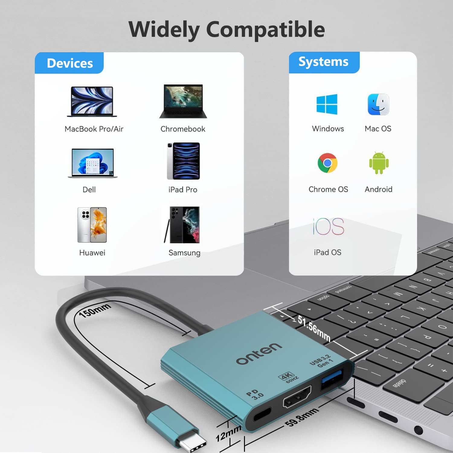 3-In-1-USB-c-To-HDMI-4k-60hz-Adapter,-Onten-UC301-1