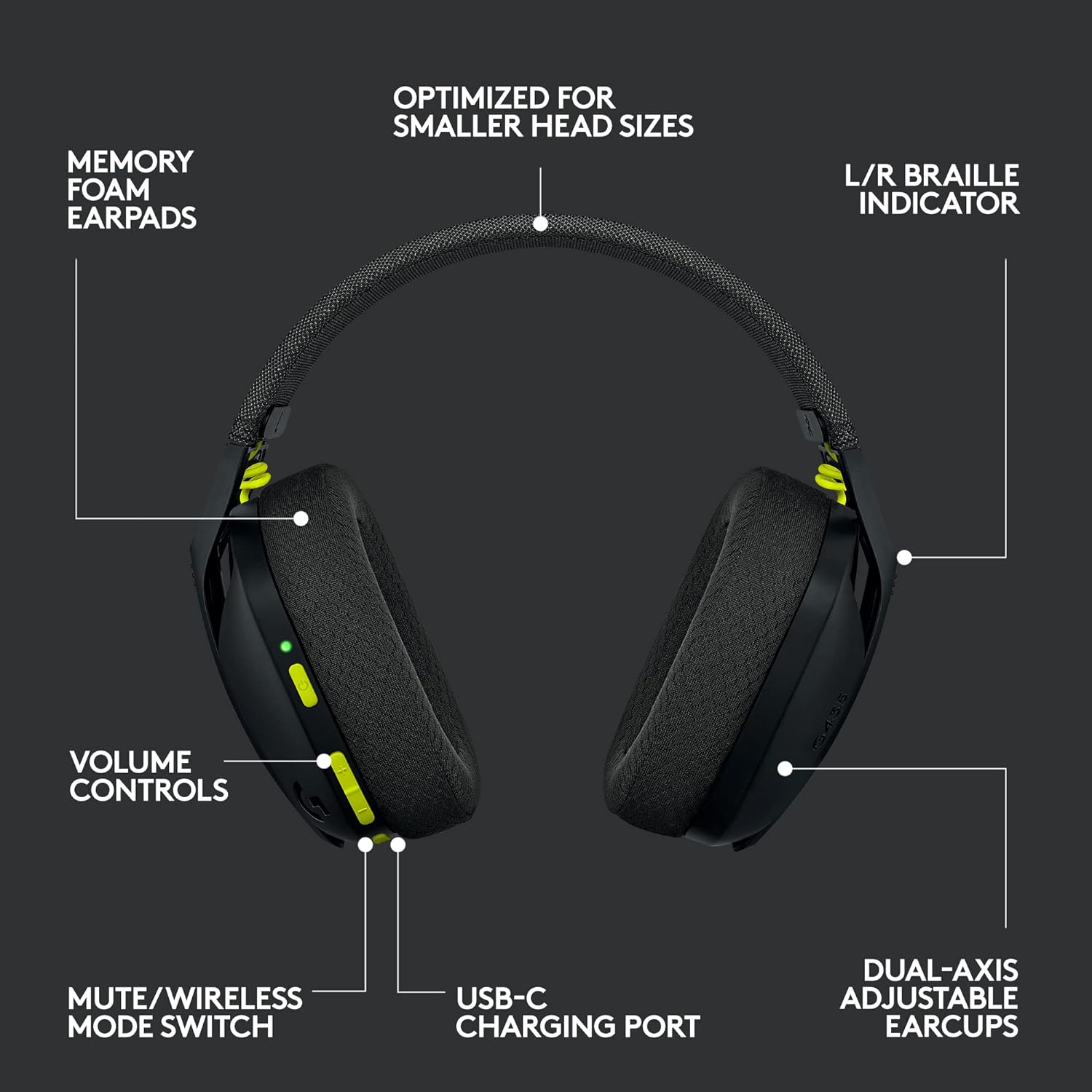 G435 Bluetooth Gaming Headset, Black (981-001051)
