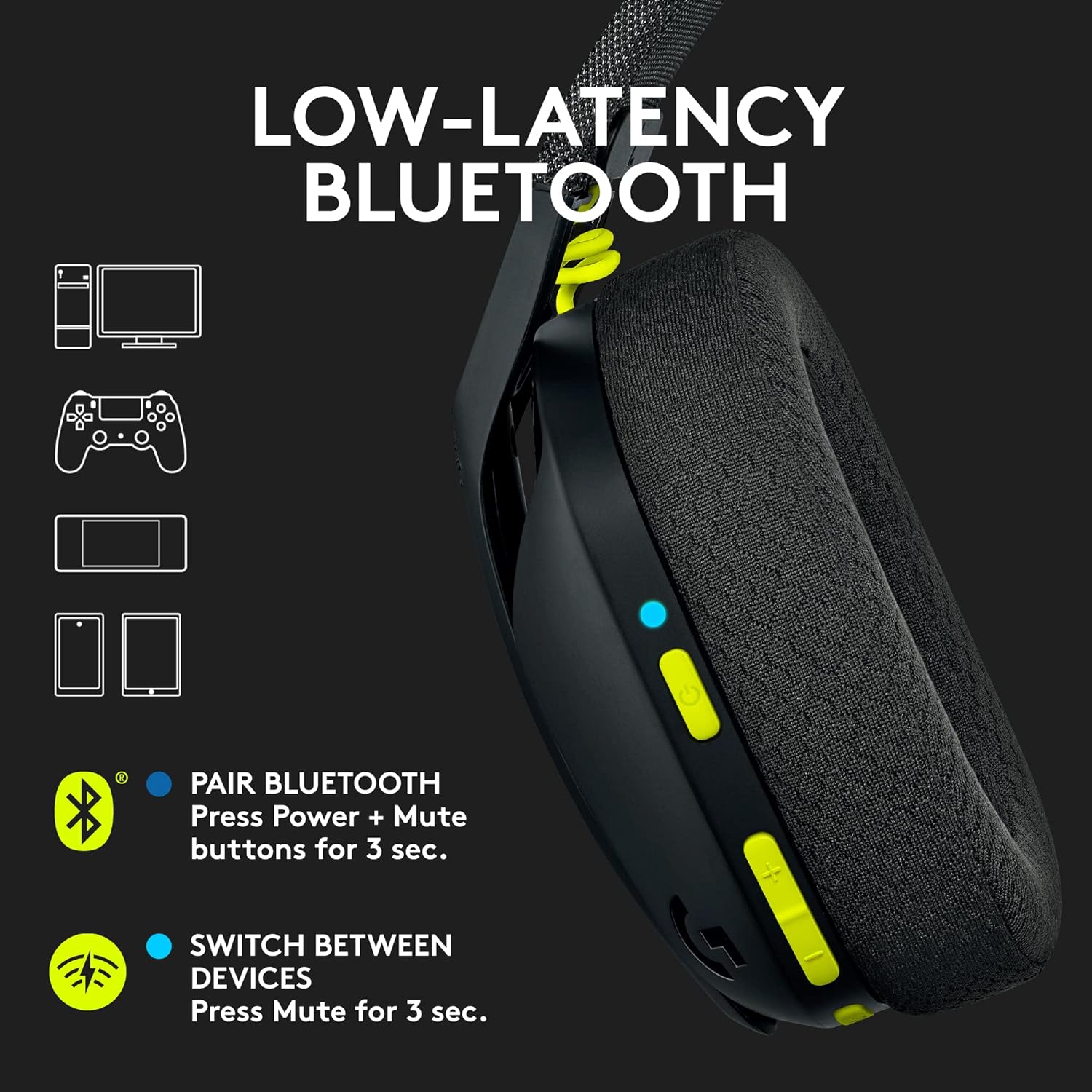 G435 Bluetooth Gaming Headset, Black (981-001051)