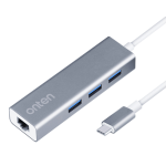 Onten USB-C to 3-Port Hub Ethernet Adapter OTN-9593