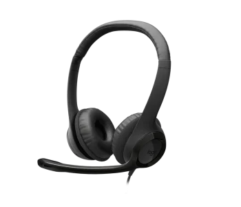 Logitech H390 USB Headset Black with Noise Cancelling Microphone.